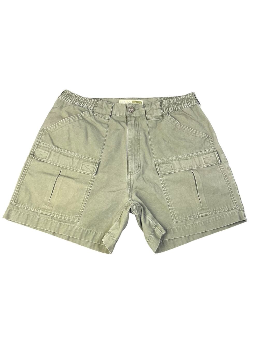 Cabela’s Outdoors Men’s Size 36 Green Cargo Side Elastic Cotton Shorts